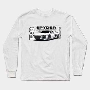 R8 Spyder Quattro 2019 + Car Blueprint Long Sleeve T-Shirt